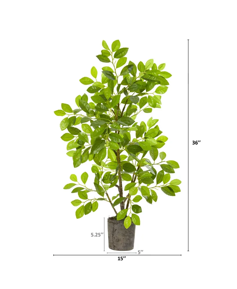 Nearly Natural 3' Ficus Artificial Tree in Planter