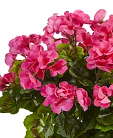 Nearly Natural Geranium Silk Plant Rectangular Planter, Uv Resistant