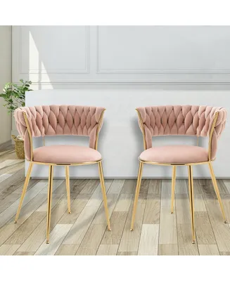 Simplie Fun Leisure Dining Chairs With Set of 2