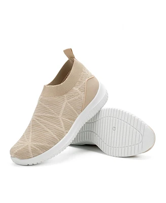 Mio Marino's Women's Casual Slip On Sneakers with Breathable Mesh