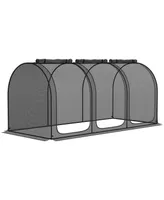 Outsunny 9 x 4ft Crop Cage with Zippe Doors and Storage Bag