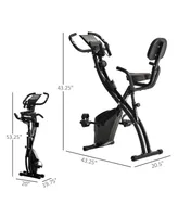 Soozier 2 in 1 Exercise Bike with Arm Resistance Bands for Upright and Recumbent Cycling