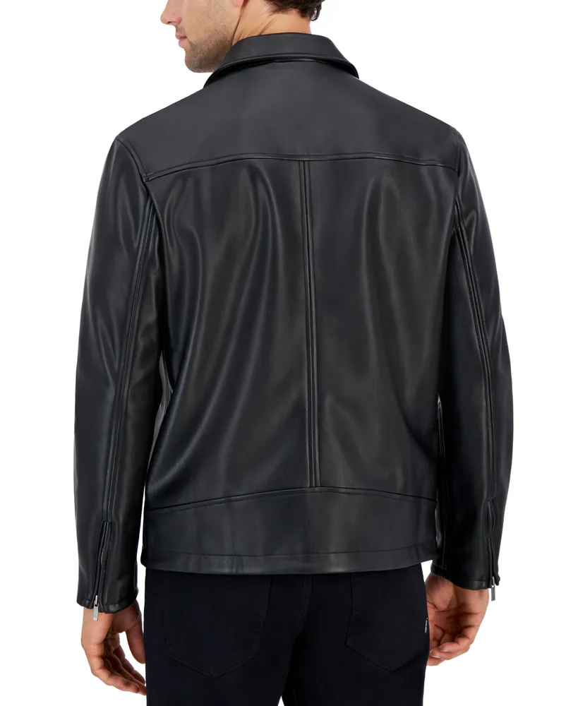 Alfani Men's Faux-Leather Jacket, Created for Macy's