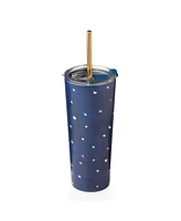 Lenox Blue Bay Stainless Steel Tumbler with Straw