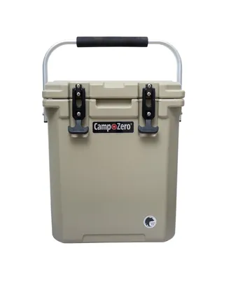 Camp-zero 16 Tall | 16.9 Qt. Premium Cooler with 2 Molded-In Cup Holders and Folding Aluminum Comfort Grip Handle Sky Blue