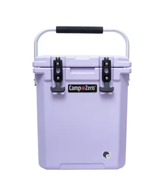 Camp-zero 16 Tall | 16.9 Qt. Premium Cooler with 2 Molded-In Cup Holders and Folding Aluminum Comfort Grip Handle Sky Blue