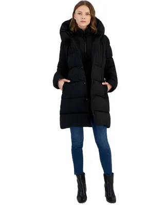 Sam Edelman Women's Oversized-Collar Hooded Puffer Coat