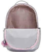 Kipling Seoul Extra Large Candy Metal Nylon 17" Laptop Backpack