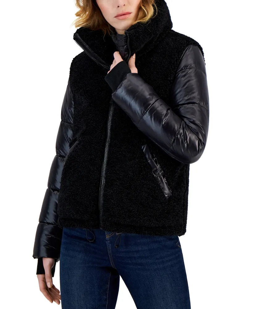 S13 Women's Westside Mixed-Media Puffer Coat
