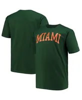 Men's Champion Green Miami Hurricanes Big and Tall Arch Team Logo T-shirt