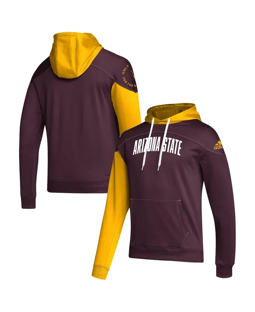 Men's adidas Maroon Arizona State Sun Devils Block Stadium Pullover Hoodie