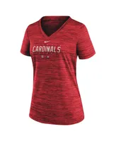 Women's Nike Red St. Louis Cardinals Authentic Collection Velocity Practice Performance V-Neck T-shirt