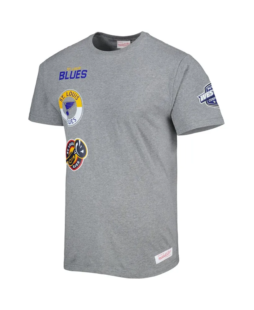 Men's Mitchell & Ness Heather Gray St. Louis Blues City Collection T-shirt