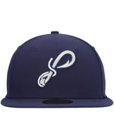 Men's New Era Navy Pensacola Blue Wahoos Authentic Collection Team Alternate 59FIFTY Fitted Hat