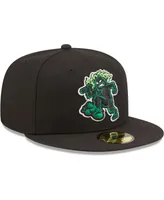 Men's New Era Black Eugene Emeralds Authentic Collection 59FIFTY Fitted Hat