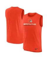 Men's Nike Orange Cleveland Browns Muscle Trainer Tank Top