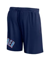 Men's Fanatics Navy Oklahoma City Thunder Free Throw Mesh Shorts