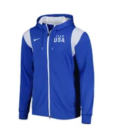 Men's Nike Royal Team Usa Logo Performance Full-Zip Hoodie