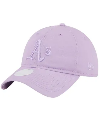 Women's New Era Lavender Oakland Athletics Tropic Core Classic 9TWENTY Adjustable Hat