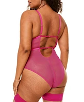 Adore Me Women's Rosie Crotchless Bodysuit Lingerie