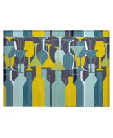 D Style Vertes Kitchen VRT13 1'8" x 2'6" Area Rug