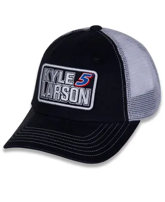 Women's Hendrick Motorsports Team Collection Black, White Kyle Larson Name and Number Patch Adjustable Hat