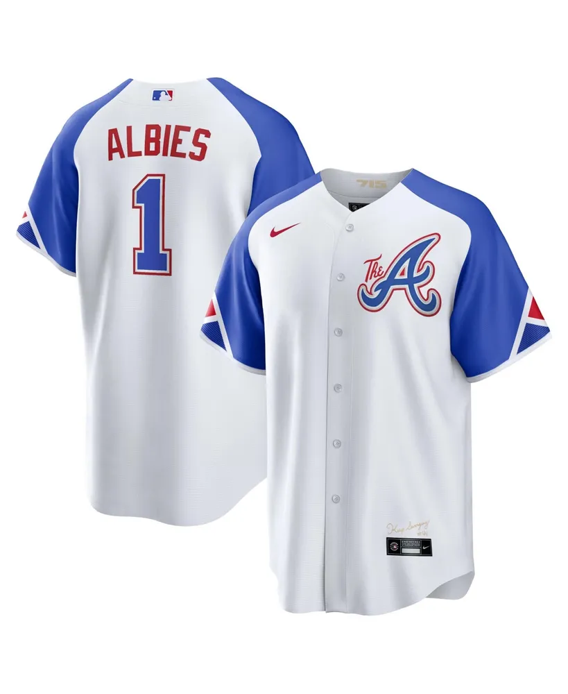 Men's Nike Ozzie Albies White Atlanta Braves Home Replica Player Name Jersey