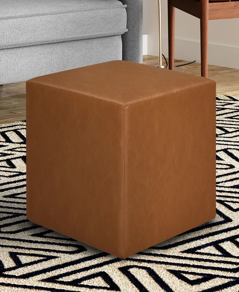 Lifestyle Solutions Studio Living 29.5" Newcastle Faux Leather Ottoman