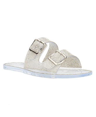 Olivia Miller Women's Zelda Double Buckle Slide Sandals