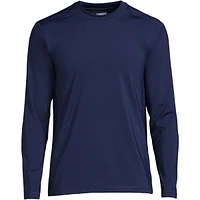 Lands' End Men's Tall Long Sleeve Upf 50 Swim Tee Rash Guard