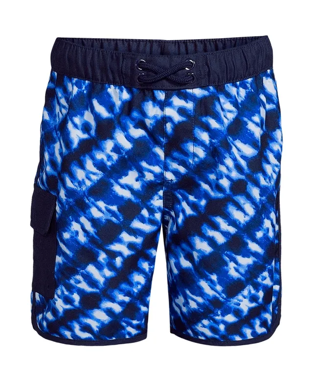 Lands' End Big Boys Husky Printed Swim Trunks