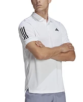 adidas Men's 3-Stripes Short Sleeve Performance Club Tennis Polo Shirt