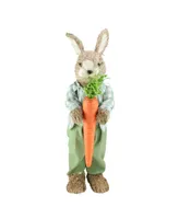 19" Spring Sisal Standing Bunny Rabbit Figure with Carrot