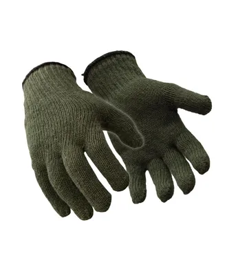 RefrigiWear Men's Military Style Ragg Wool Glove Liners (Pack of 12 Pairs)