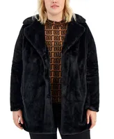 CoffeeShop Juniors Trendy Plus Faux-Fur Coat