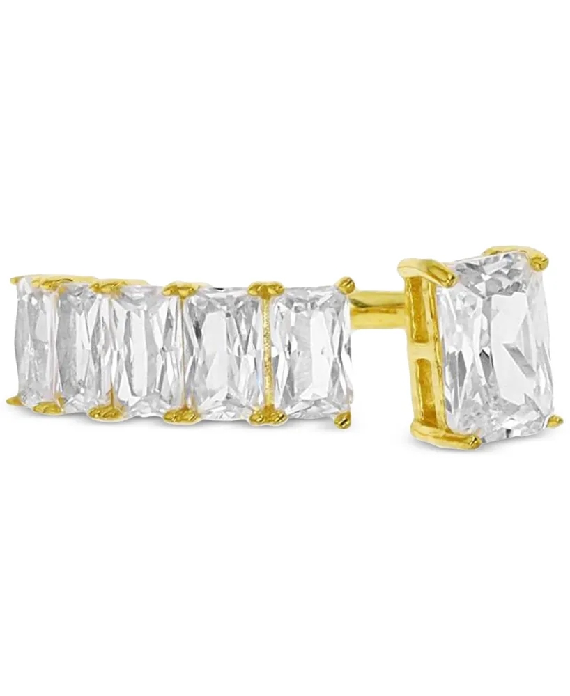 Cubic Zirconia Multi Stone Small and Large Cuff Ring