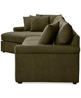 Wrenley 166" 3-Pc. Fabric Cuddler Chaise Sectional Sofa, Created for Macy's