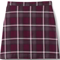 Lands' End Big Girls School Uniform Slim Plaid A-line Skirt Below the Knee