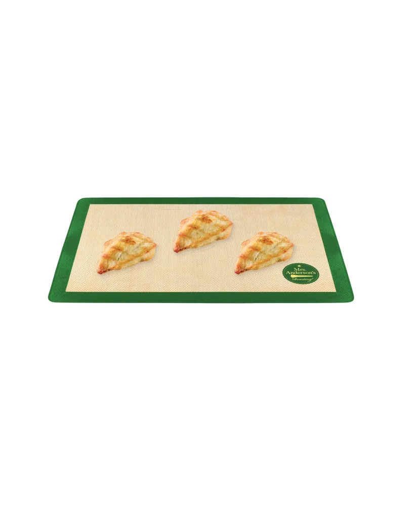Mrs. Anderson's Baking Set of 2 Non-Stick Silicone Sweet and Savory Baking Mats, 11.625" x 16.5"