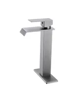 Waterfall Spout Bathroom Faucet, Single Handle Bathroom Vanity Sink Faucet