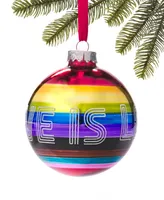 Holiday Lane Love Is Love Rainbow Ball Ornament, Exclusively at Macy's