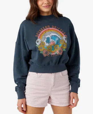 O'Neill Juniors' Moment Graphic Crop Cotton Sweatshirt