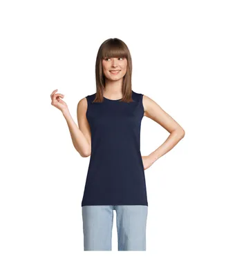 Lands' End Women's Tall Supima Cotton Tunic Tank Top