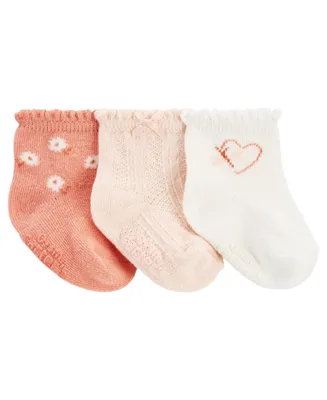 Carter's Baby Girls Socks, Pack of 3