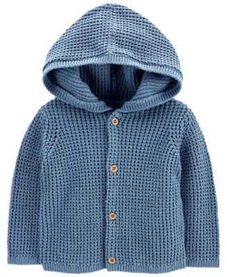 Carter's Baby Boys Hooded Cotton Cardigan