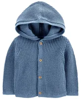 Carter's Baby Boys Hooded Cotton Cardigan
