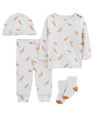 Carter's Baby Boys or Girls Take Me Home T Shirt and Pants, 4 Piece Set