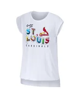 Women's Wear by Erin Andrews White St. Louis Cardinals Greetings From T-shirt