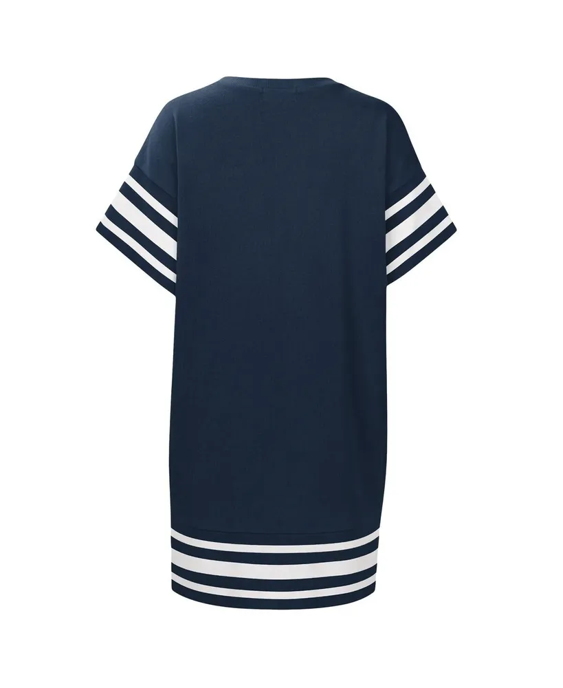 Women's Touch Navy Milwaukee Brewers Cascade T-shirt Dress