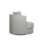 Elizabeth 38" Stain-Resistant Fabric Swivel Chair